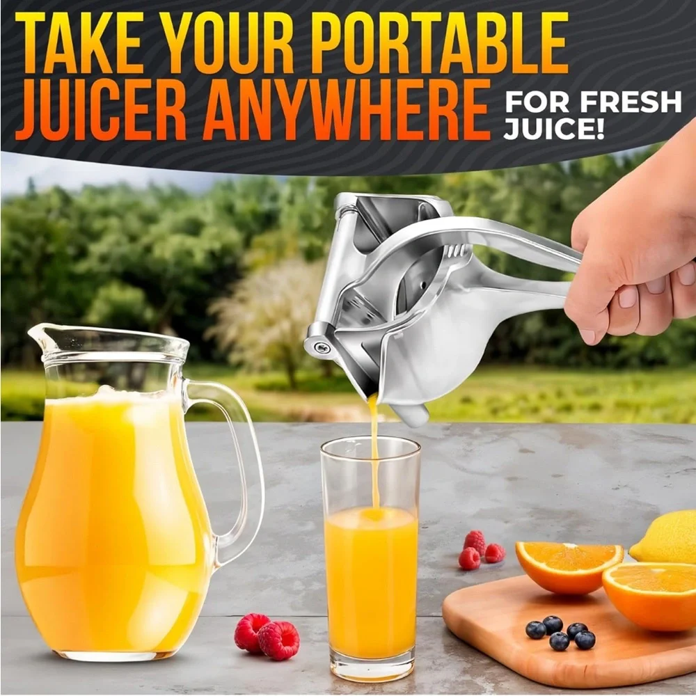 NEW Premium Silver Manual Citrus Press